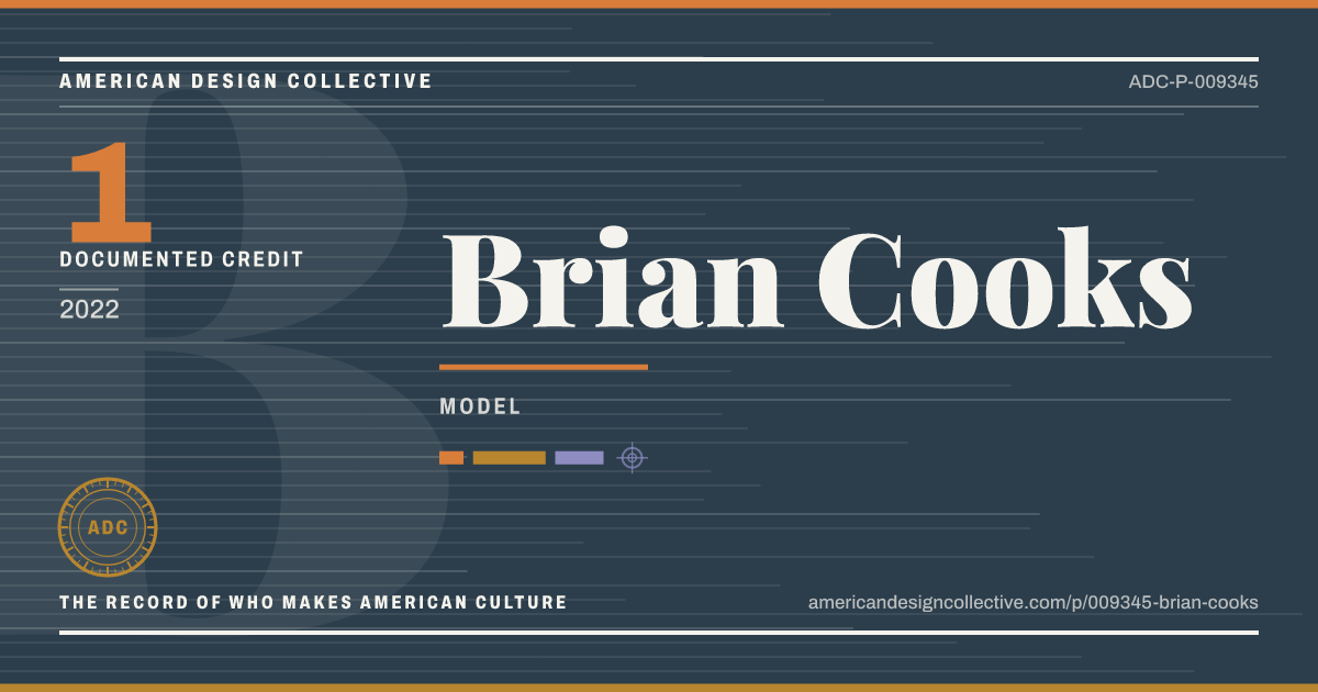 Registry card for Brian Cooks: the ADC seal, Brian Cooks, and how much is on record.