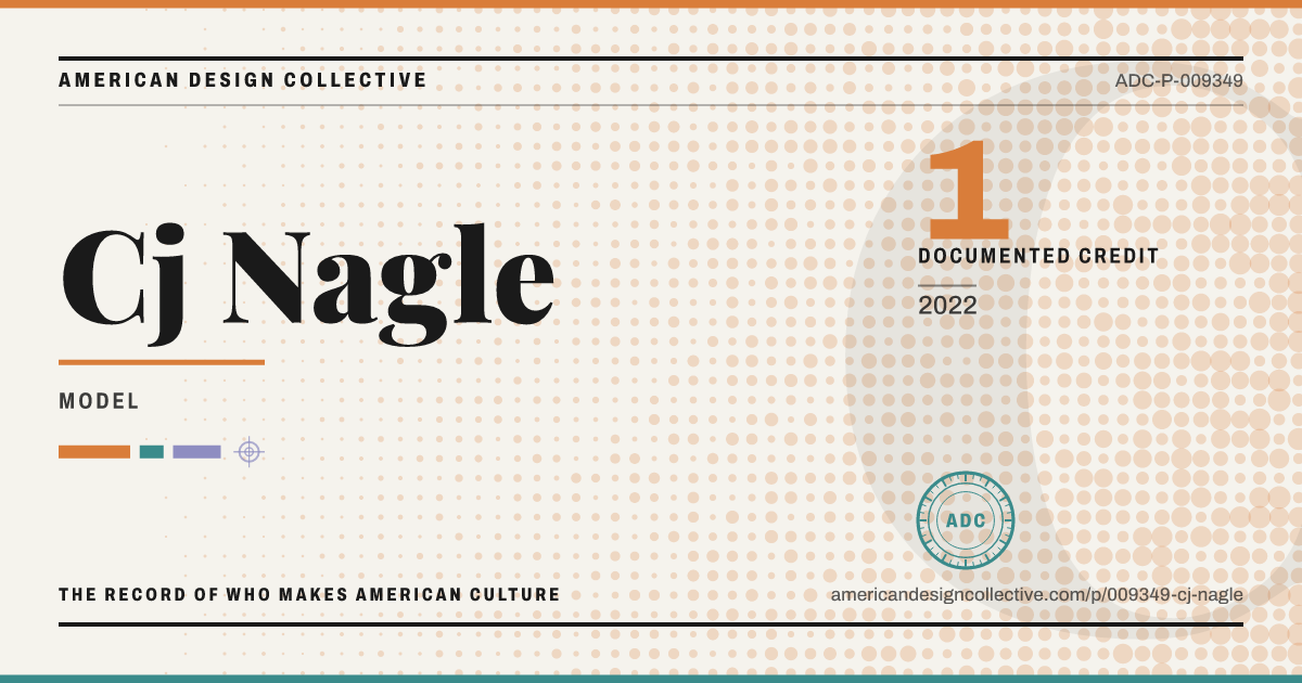 Registry card for Cj Nagle: the ADC seal, Cj Nagle, and how much is on record.