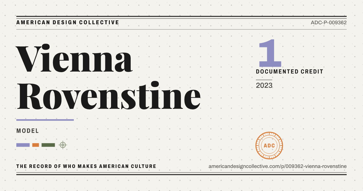 Registry card for Vienna Rovenstine: the ADC seal, Vienna Rovenstine, and how much is on record.