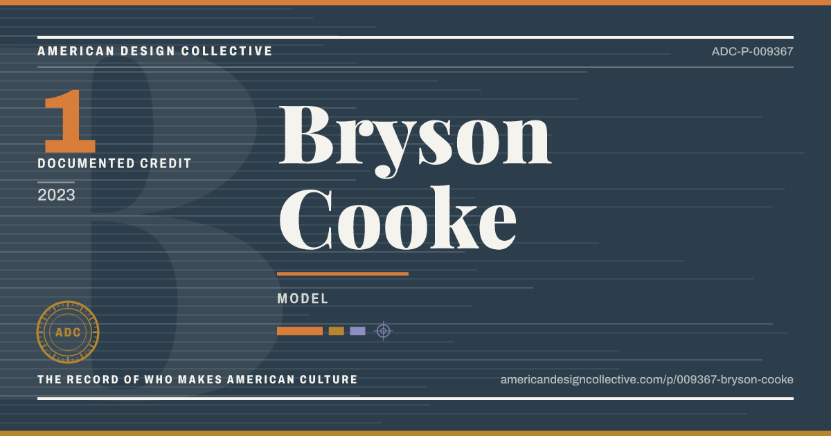 Registry card for Bryson Cooke: the ADC seal, Bryson Cooke, and how much is on record.