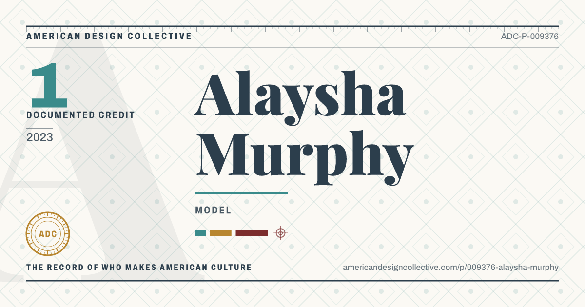 Registry card for Alaysha Murphy: the ADC seal, Alaysha Murphy, and how much is on record.