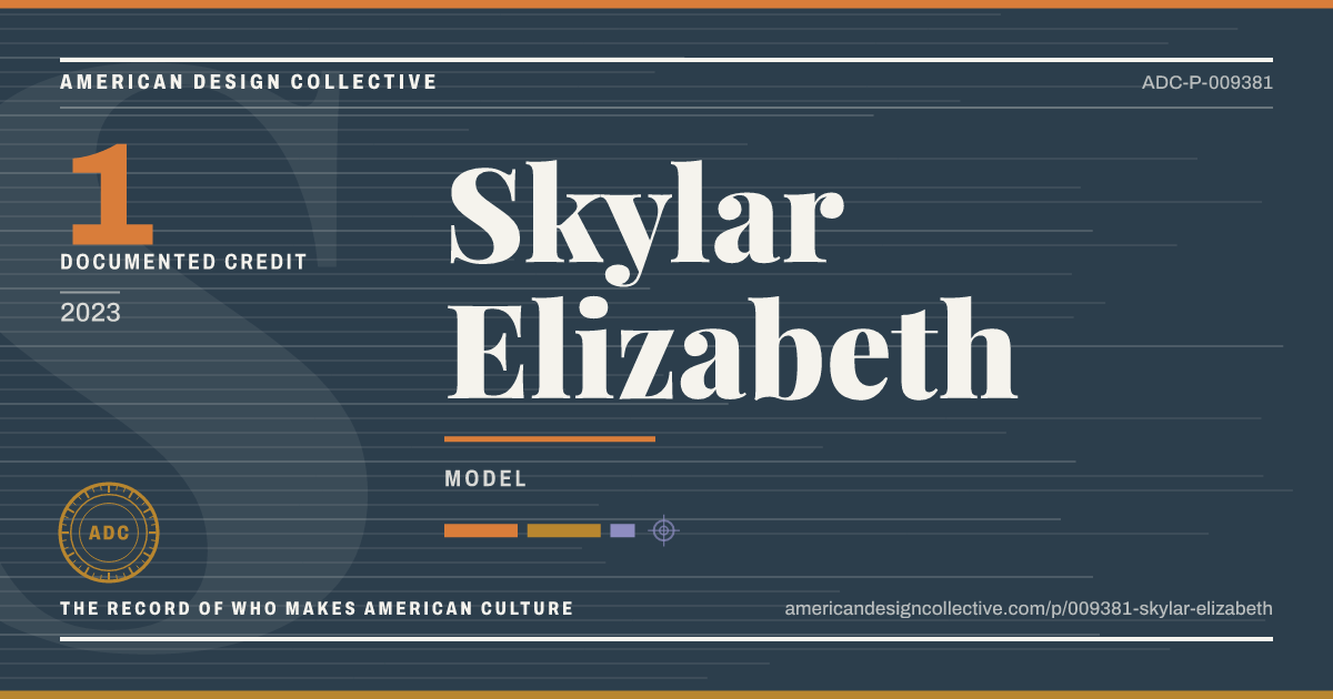 Registry card for Skylar Elizabeth: the ADC seal, Skylar Elizabeth, and how much is on record.