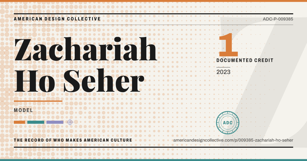 Registry card for Zachariah Ho Seher: the ADC seal, Zachariah Ho Seher, and how much is on record.