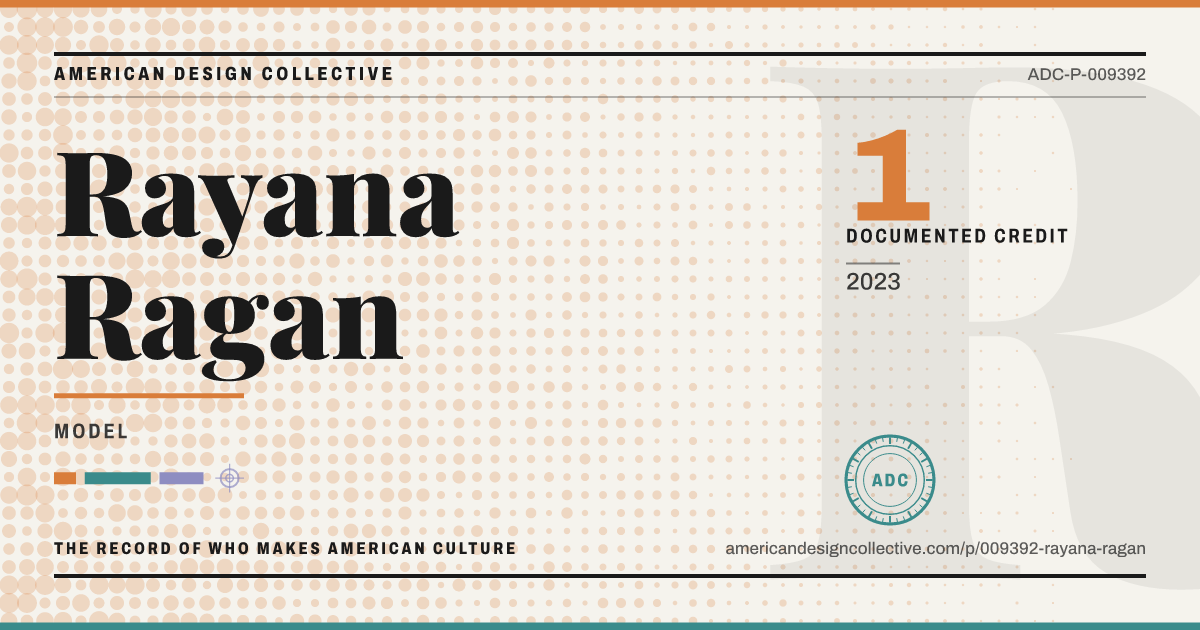 Registry card for Rayana Ragan: the ADC seal, Rayana Ragan, and how much is on record.