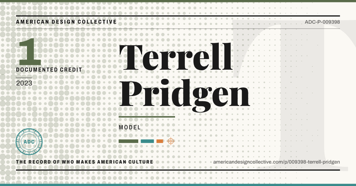 Registry card for Terrell Pridgen: the ADC seal, Terrell Pridgen, and how much is on record.