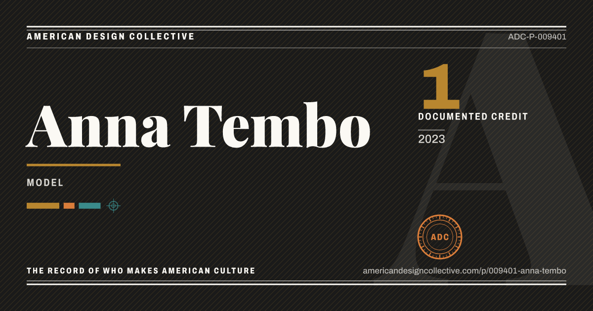 Registry card for Anna Tembo: the ADC seal, Anna Tembo, and how much is on record.