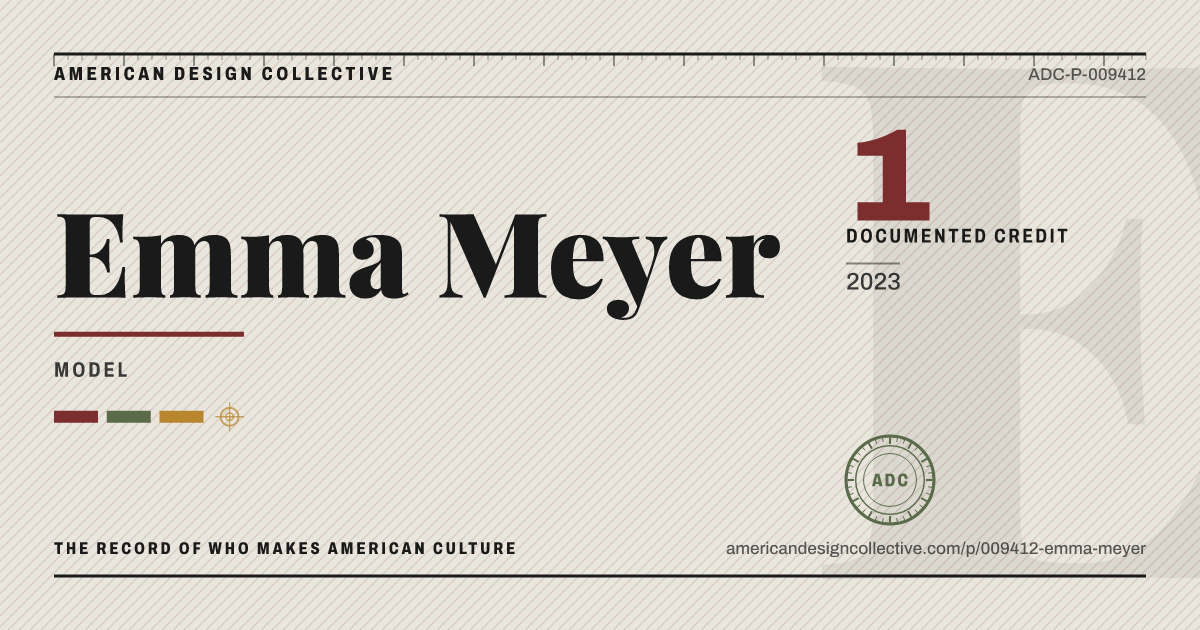 Registry card for Emma Meyer: the ADC seal, Emma Meyer, and how much is on record.