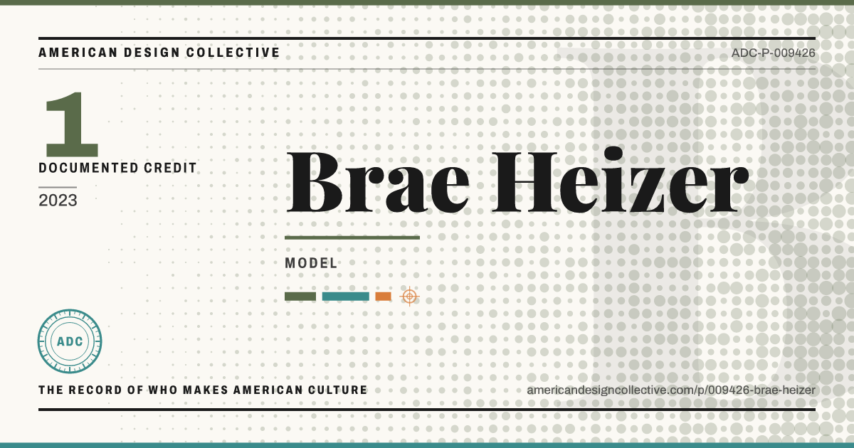 Registry card for Brae Heizer: the ADC seal, Brae Heizer, and how much is on record.