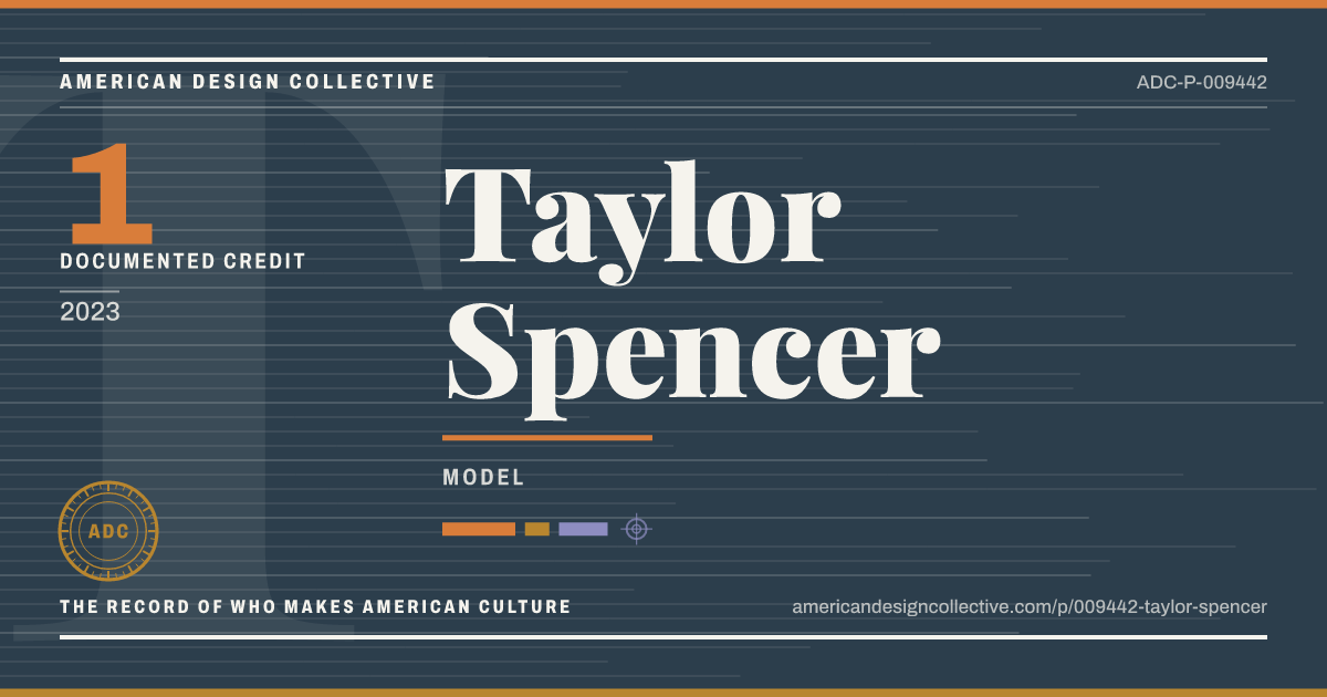 Registry card for Taylor Spencer: the ADC seal, Taylor Spencer, and how much is on record.