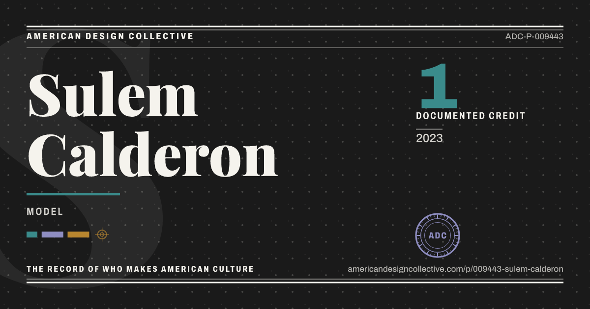 Registry card for Sulem Calderon: the ADC seal, Sulem Calderon, and how much is on record.