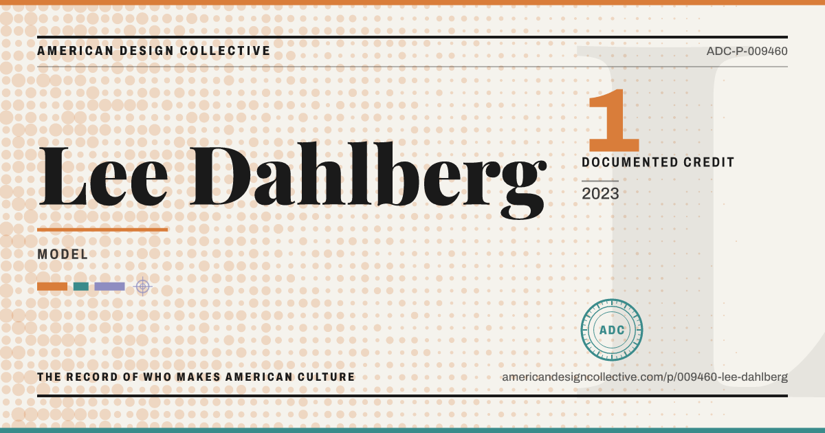 Registry card for Lee Dahlberg: the ADC seal, Lee Dahlberg, and how much is on record.