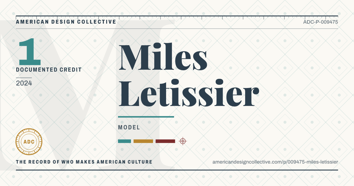 Registry card for Miles Letissier: the ADC seal, Miles Letissier, and how much is on record.