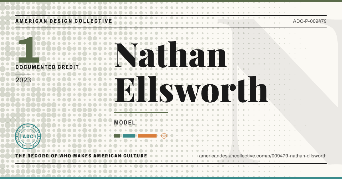 Registry card for Nathan Ellsworth: the ADC seal, Nathan Ellsworth, and how much is on record.