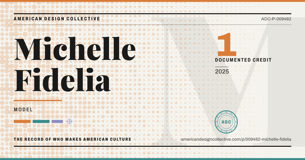 Registry card for Michelle Fidelia: the ADC seal, Michelle Fidelia, and how much is on record.
