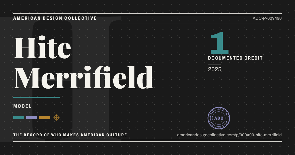 Registry card for Hite Merrifield: the ADC seal, Hite Merrifield, and how much is on record.