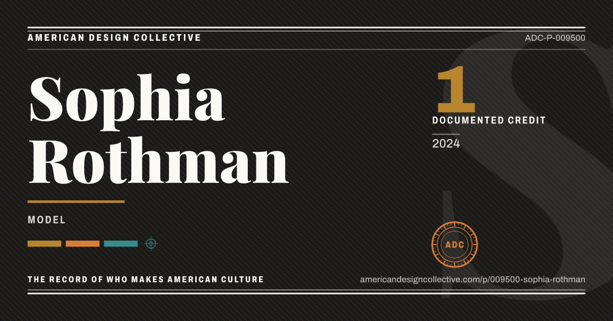 Registry card for Sophia Rothman: the ADC seal, Sophia Rothman, and how much is on record.