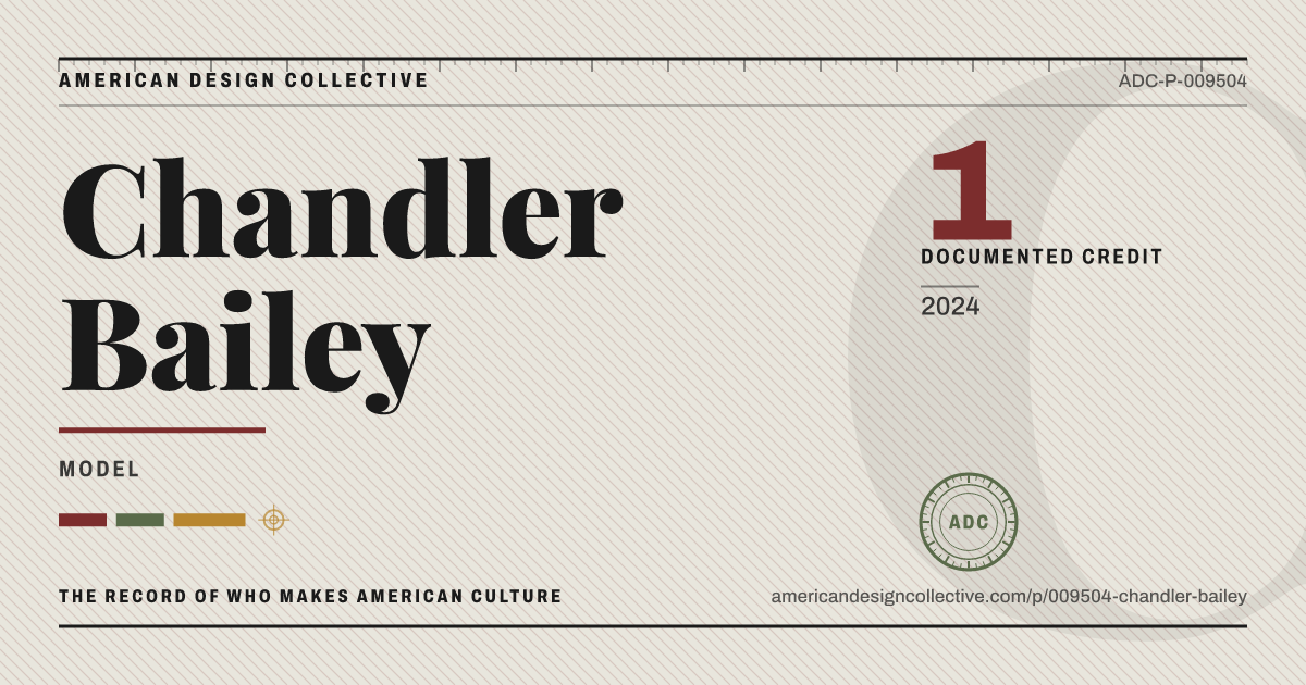 Registry card for Chandler Bailey: the ADC seal, Chandler Bailey, and how much is on record.