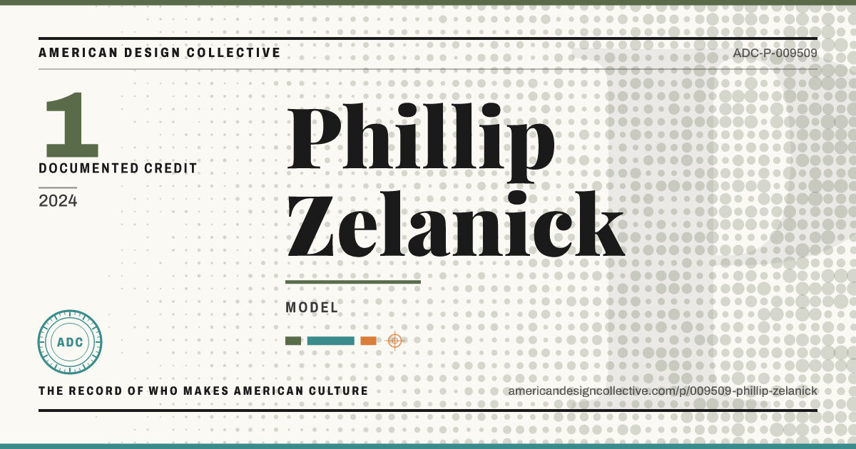 Registry card for Phillip Zelanick: the ADC seal, Phillip Zelanick, and how much is on record.