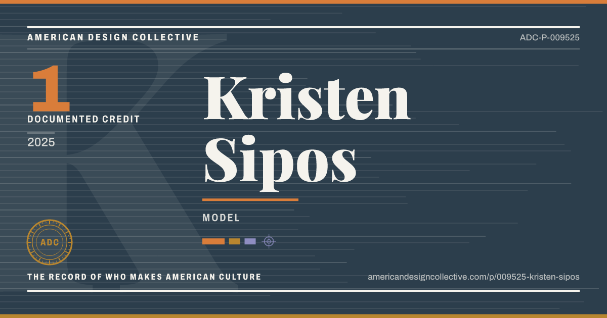 Registry card for Kristen Sipos: the ADC seal, Kristen Sipos, and how much is on record.