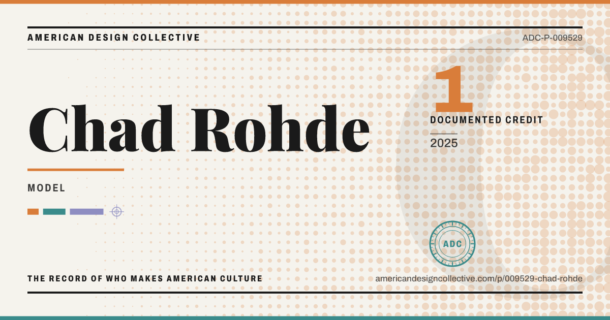 Registry card for Chad Rohde: the ADC seal, Chad Rohde, and how much is on record.