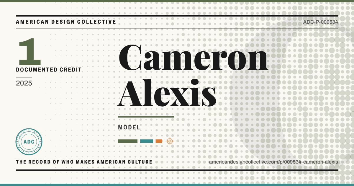 Registry card for Cameron Alexis: the ADC seal, Cameron Alexis, and how much is on record.