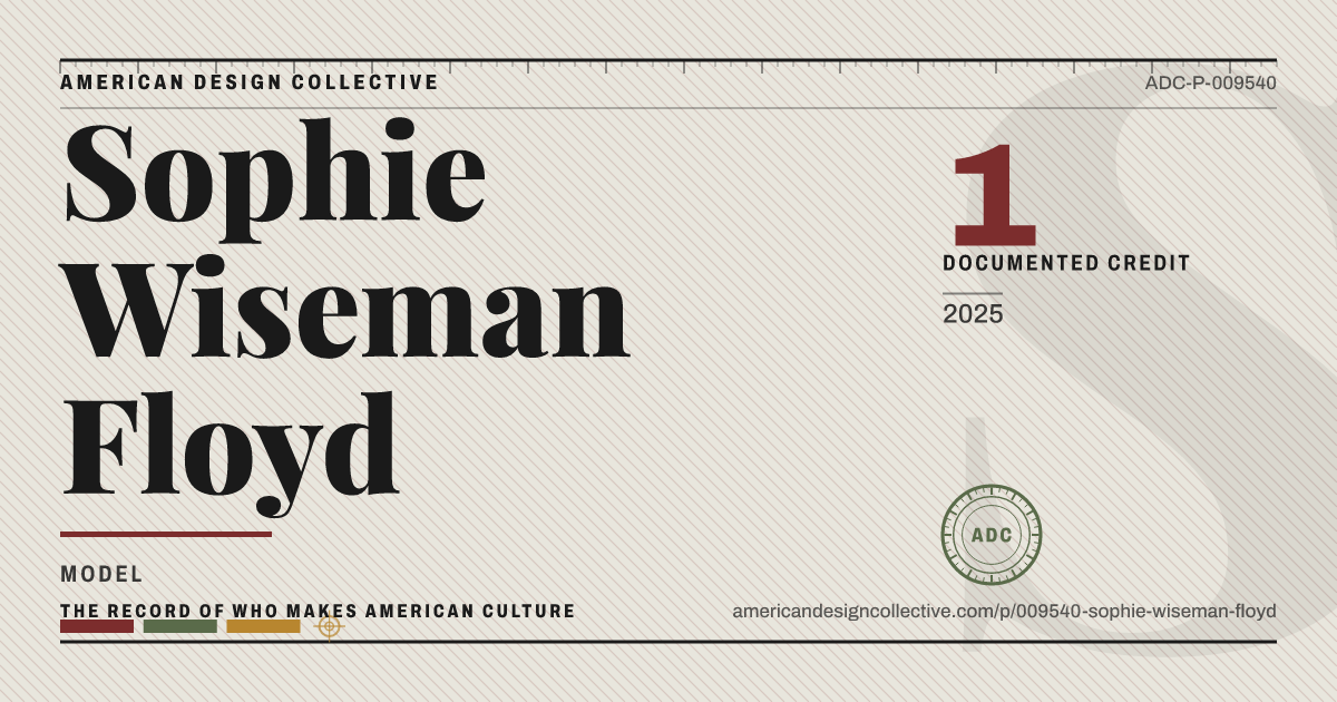 Registry card for Sophie Wiseman Floyd: the ADC seal, Sophie Wiseman Floyd, and how much is on record.