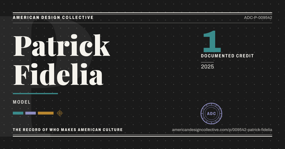 Registry card for Patrick Fidelia: the ADC seal, Patrick Fidelia, and how much is on record.