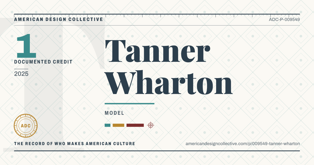 Registry card for Tanner Wharton: the ADC seal, Tanner Wharton, and how much is on record.