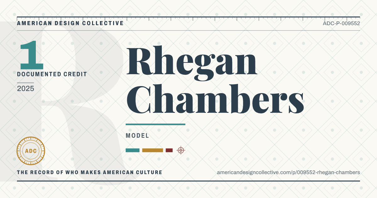 Registry card for Rhegan Chambers: the ADC seal, Rhegan Chambers, and how much is on record.