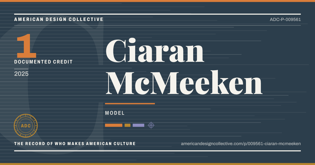 Registry card for Ciaran McMeeken: the ADC seal, Ciaran McMeeken, and how much is on record.