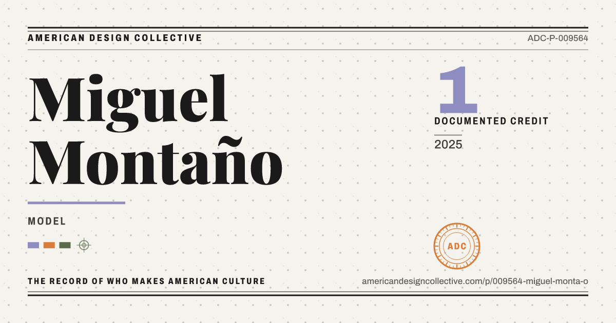 Registry card for Miguel Montaño: the ADC seal, Miguel Montaño, and how much is on record.