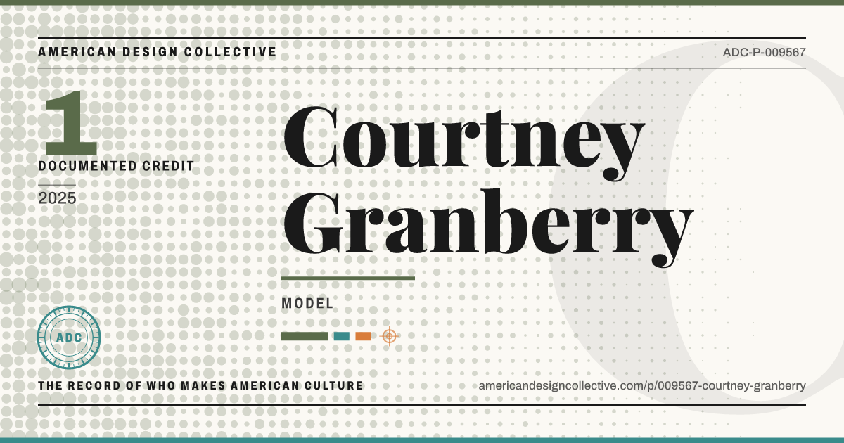 Registry card for Courtney Granberry: the ADC seal, Courtney Granberry, and how much is on record.