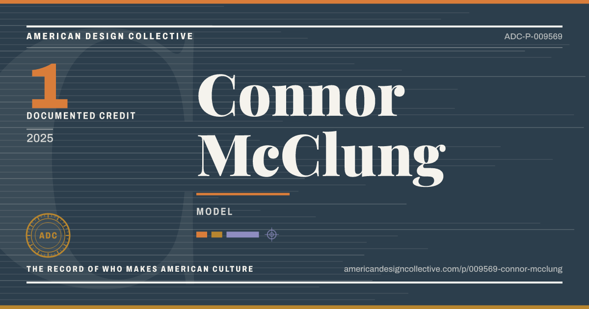 Registry card for Connor McClung: the ADC seal, Connor McClung, and how much is on record.