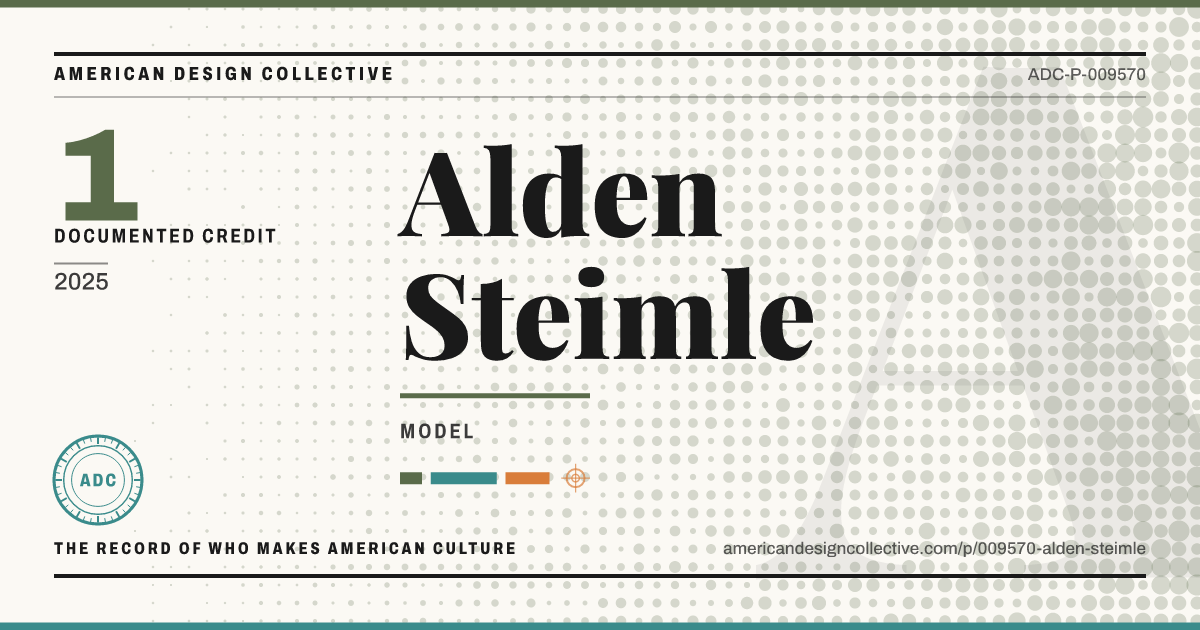 Registry card for Alden Steimle: the ADC seal, Alden Steimle, and how much is on record.