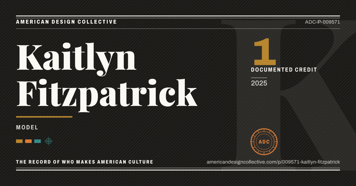 Registry card for Kaitlyn Fitzpatrick: the ADC seal, Kaitlyn Fitzpatrick, and how much is on record.