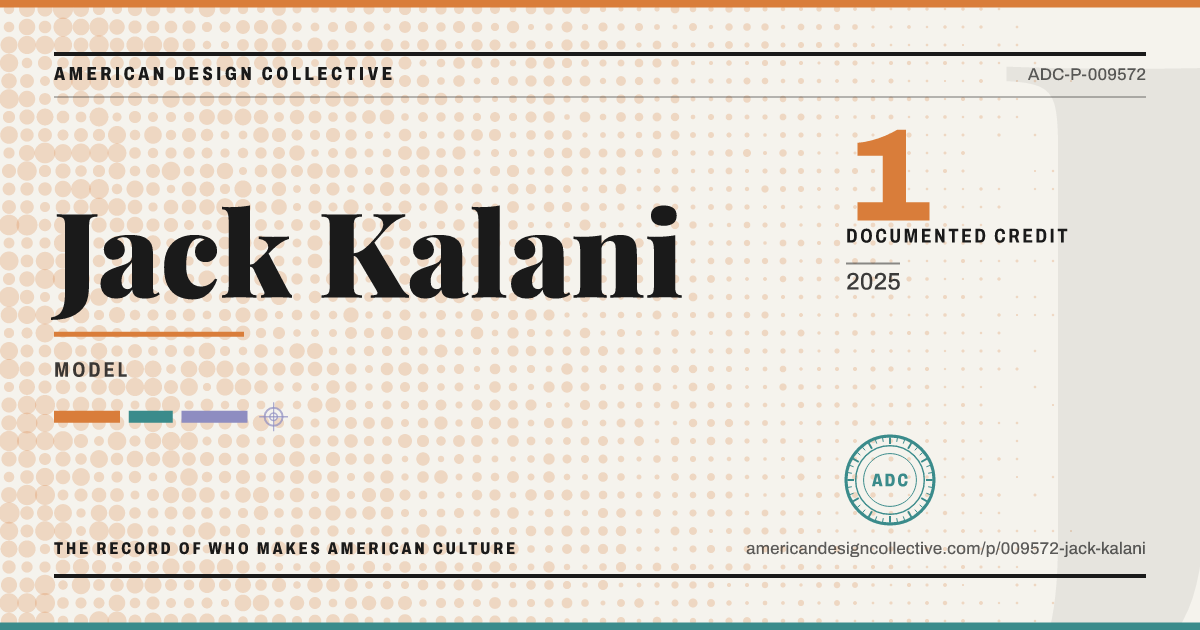 Registry card for Jack Kalani: the ADC seal, Jack Kalani, and how much is on record.