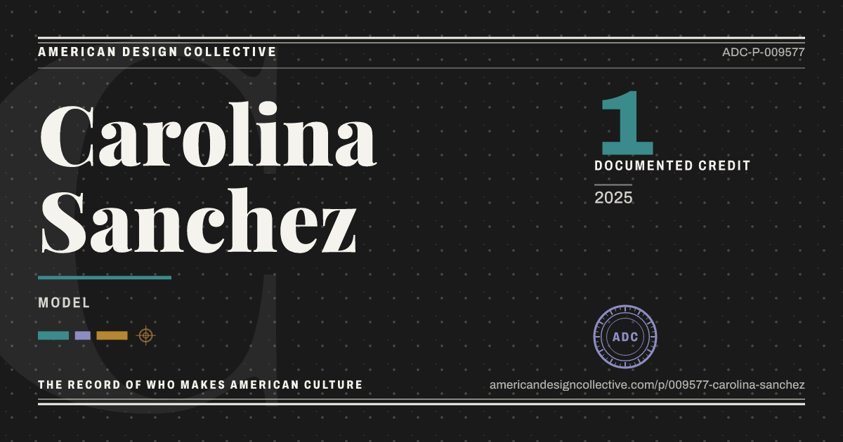 Registry card for Carolina Sanchez: the ADC seal, Carolina Sanchez, and how much is on record.