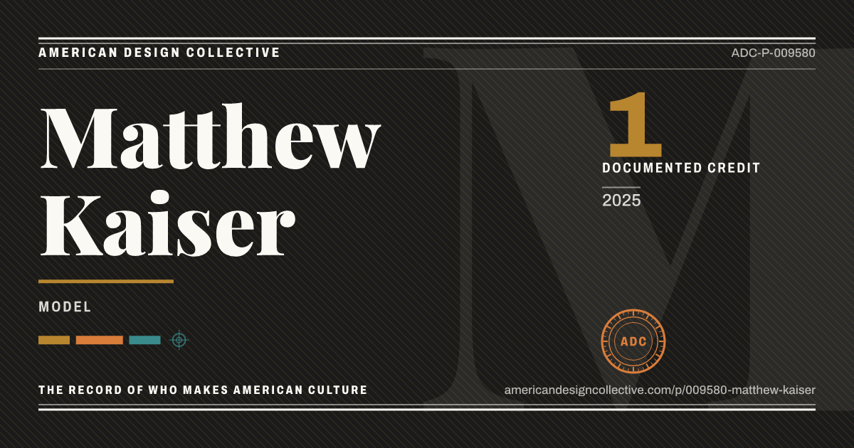 Registry card for Matthew Kaiser: the ADC seal, Matthew Kaiser, and how much is on record.