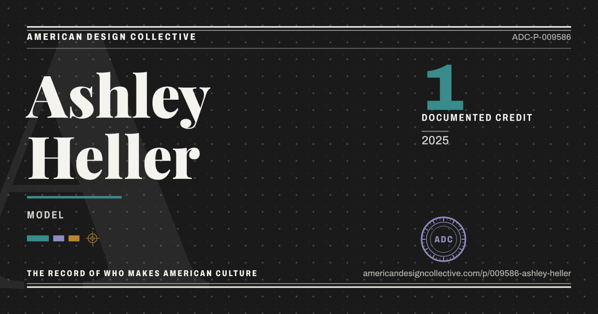 Registry card for Ashley Heller: the ADC seal, Ashley Heller, and how much is on record.