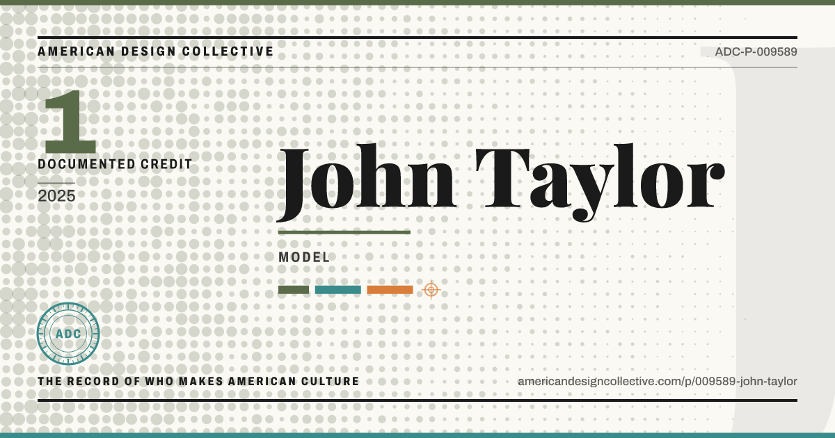 Registry card for John Taylor: the ADC seal, John Taylor, and how much is on record.