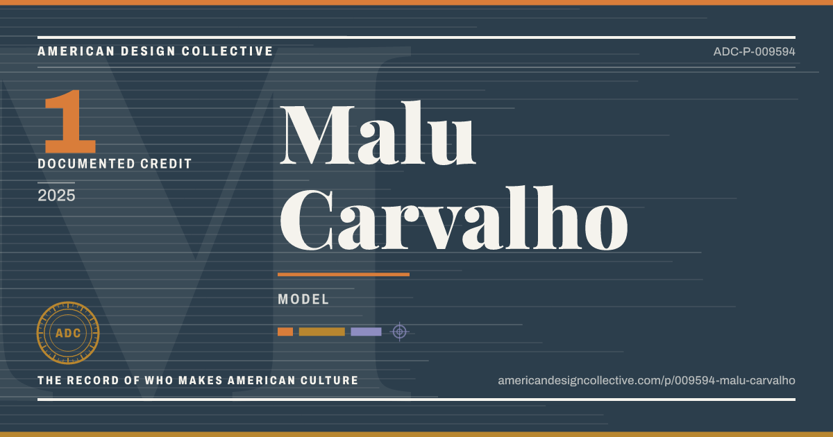 Registry card for Malu Carvalho: the ADC seal, Malu Carvalho, and how much is on record.