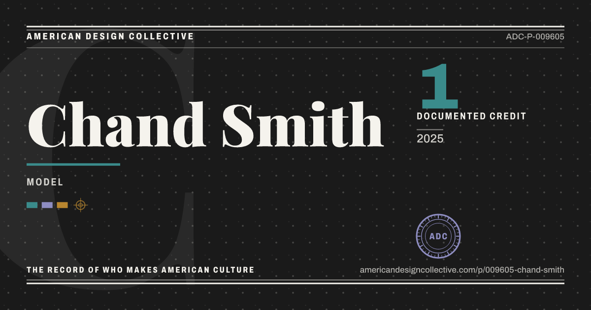 Registry card for Chand Smith: the ADC seal, Chand Smith, and how much is on record.