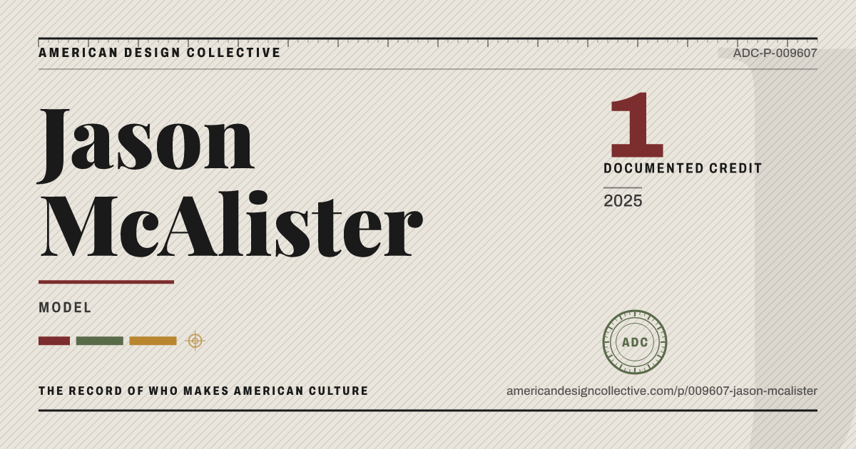 Registry card for Jason McAlister: the ADC seal, Jason McAlister, and how much is on record.