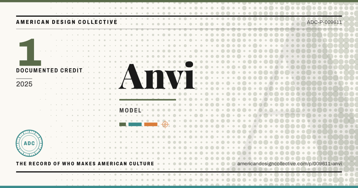 Registry card for Anvi: the ADC seal, Anvi, and how much is on record.