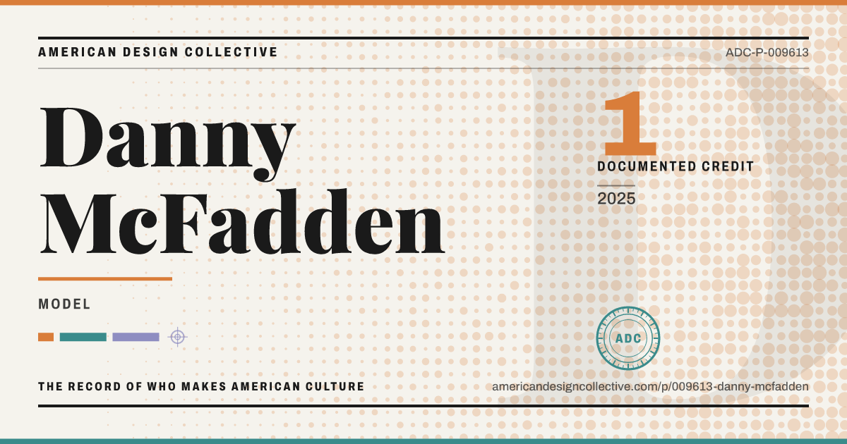 Registry card for Danny McFadden: the ADC seal, Danny McFadden, and how much is on record.