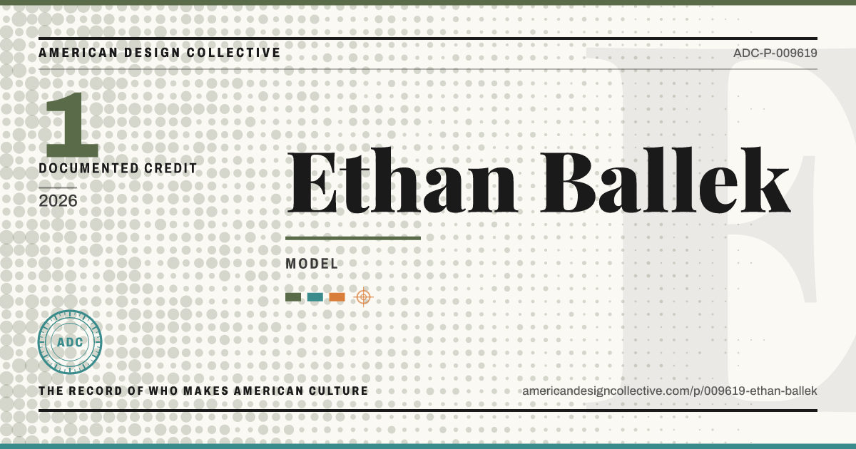 Registry card for Ethan Ballek: the ADC seal, Ethan Ballek, and how much is on record.