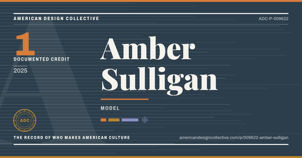 Registry card for Amber Sulligan: the ADC seal, Amber Sulligan, and how much is on record.