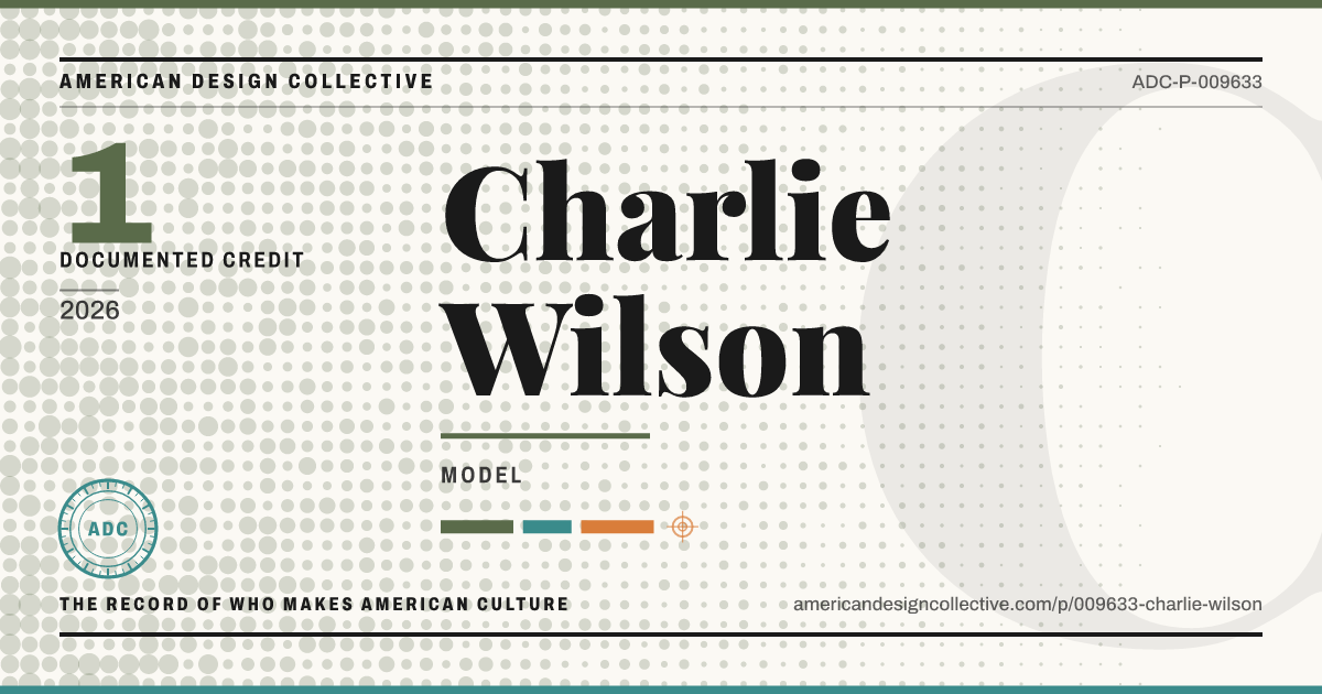 Registry card for Charlie Wilson: the ADC seal, Charlie Wilson, and how much is on record.