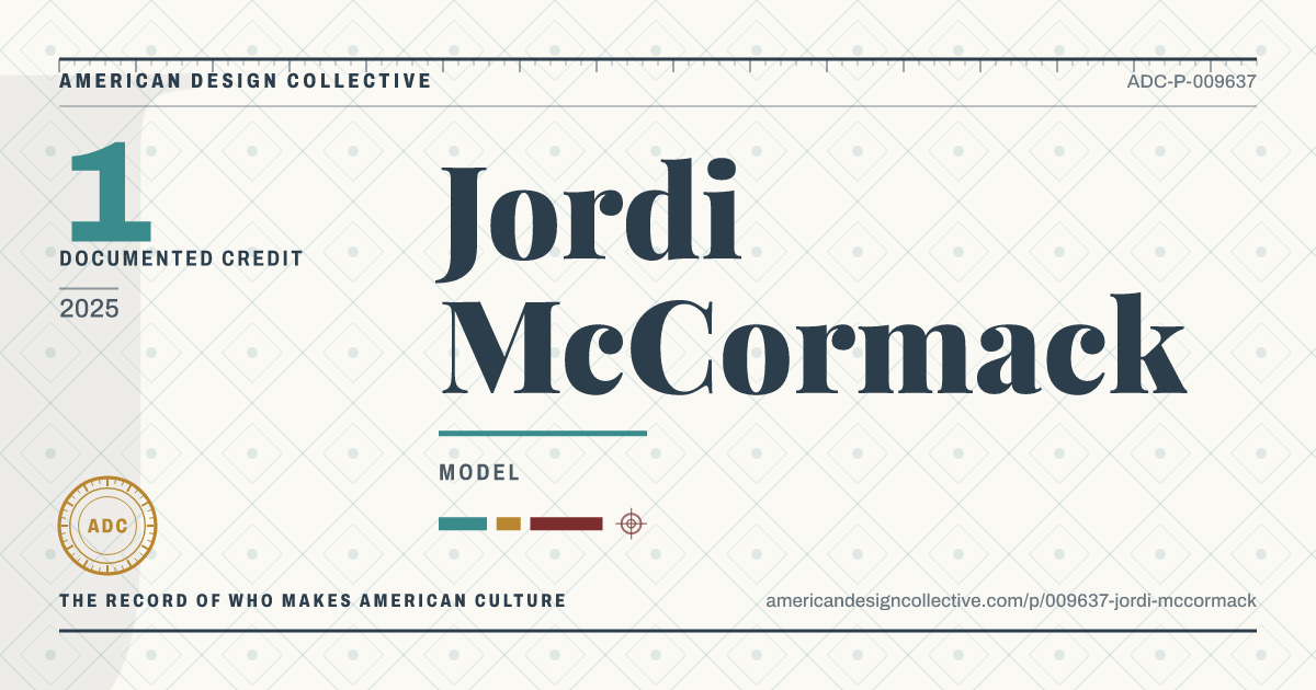 Registry card for Jordi McCormack: the ADC seal, Jordi McCormack, and how much is on record.
