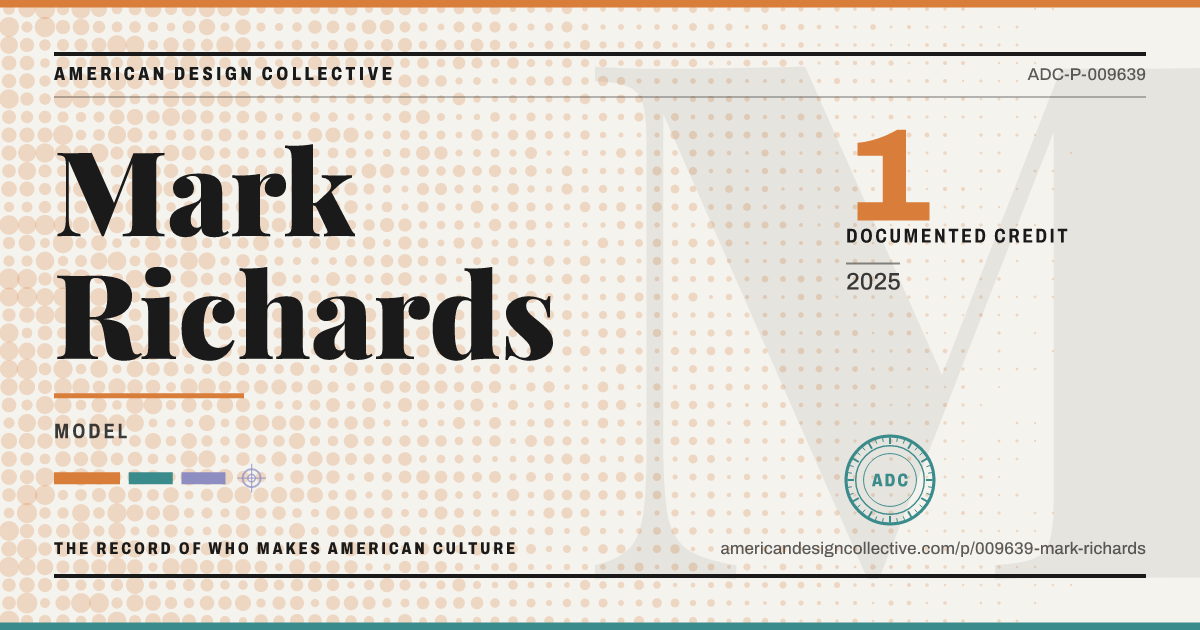 Registry card for Mark Richards: the ADC seal, Mark Richards, and how much is on record.